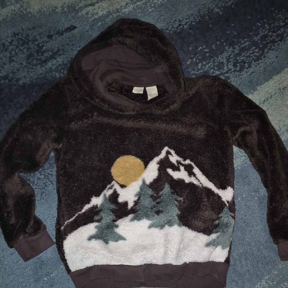 KIDS TELLURIDE ORIGINAL BRAND CLOTHING TEDDY BEAR HOODY size XL(14)..EUC
